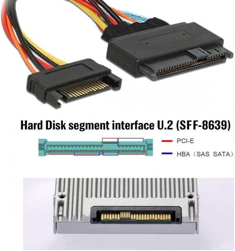 CY Cable MCIO 4X Mini Cool Edge IO to U.2 SFF-8639 NVME PCIe PCI-Express Cord for Mainboard SSD - Image 5